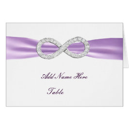 Lavender Diamond Infinity Boda Mesa Place Card
