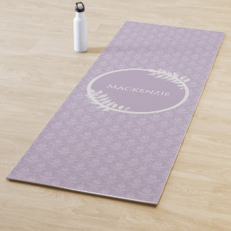 Lavender Elegant Damask Yoga Mat