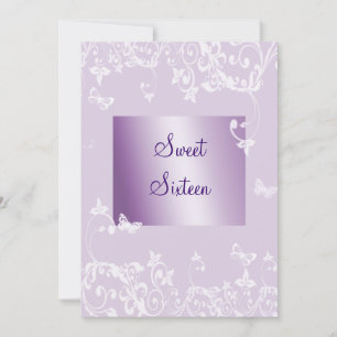 Lavender Elegant Sweet 16 cumpleaños Invitación