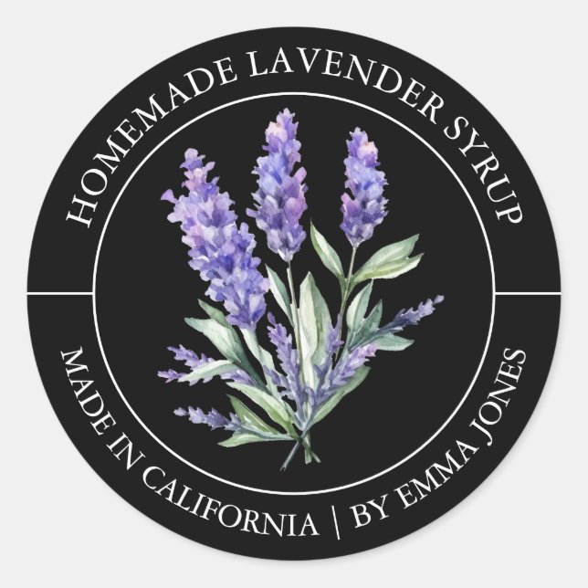 Lavender Etiqueta moderna (Anverso)