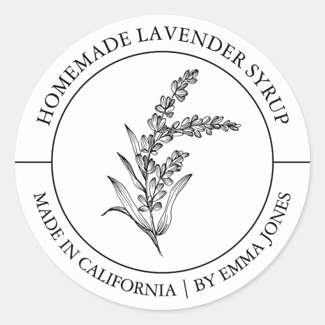 Lavender Etiqueta moderna (Anverso)