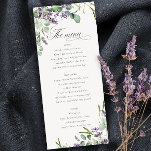Lavender Eucalyptus Leafy Bunch Boda Tarjeta de me
