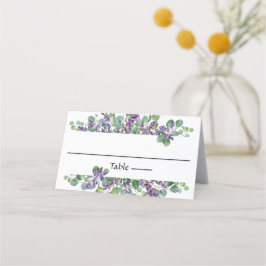 Lavender Eucalyptus Tarjeta de plaza Boda botánica