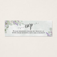 Lavender Eucalyptus Wedding RSVP Tarjeta en línea