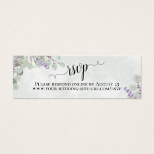 Lavender Eucalyptus Wedding RSVP Tarjeta en línea