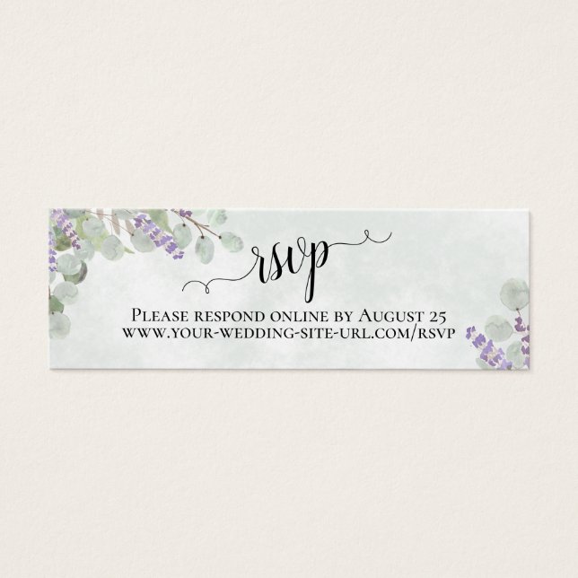 Lavender Eucalyptus Wedding RSVP Tarjeta en línea (Frente)