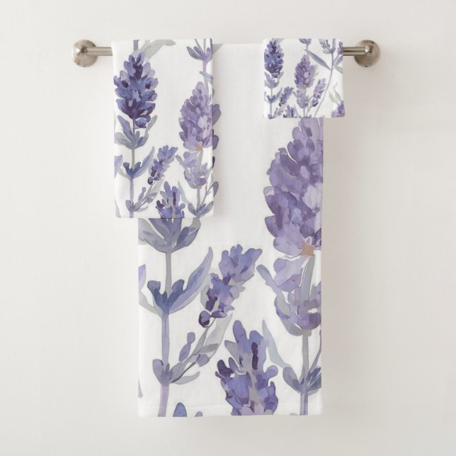 Lavender Fields | Purple Watercolor Flower Pattern (In situ)