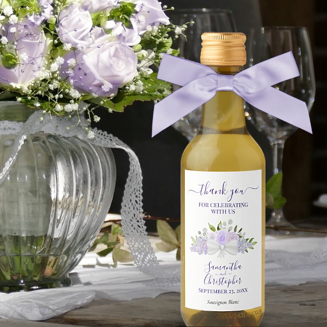 Lavender Floral Elegante Boda Gracias Mini (Subido por el creador)