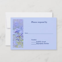 Lavender Flores salvajes azules de campo Boda RSVP