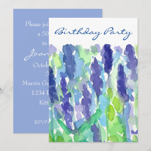 Lavender Flowers 50.ª invitación a la fiesta de cu