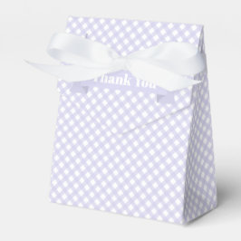 Lavender Gingham Pattern Gracias Caja De Favor