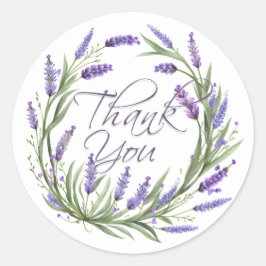 Lavender Gracias Pegatinas