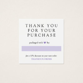 Lavender Heart Gracias Por La Orden