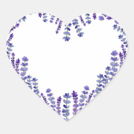Lavender Heart Pegatina
