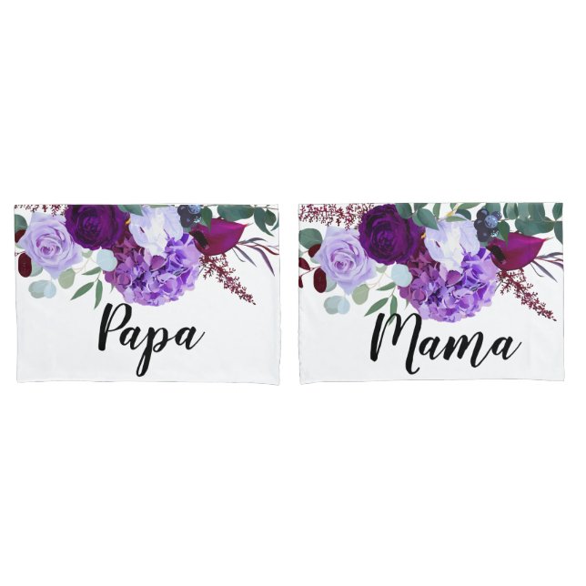 Lavender Hibiscus, Fundas de almohada personalizad (Anverso - Set)