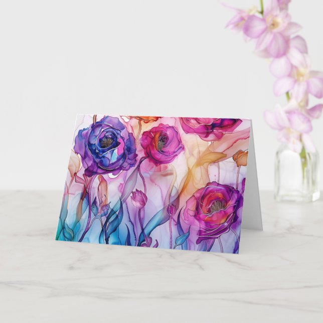 Lavender Hues - Tarjeta personalizada del día de l (Orquídea)