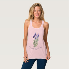 Lavender, la tierra ríe en flor tanque de camiseta