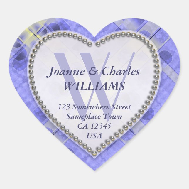 Lavender Lilac Sun Sparkle Pegatinas Monogramados (Anverso)