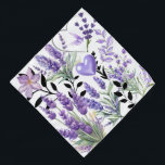 Lavender Love Mascota Bandana<br><div class="desc">Un elegante collage acuático con lavanda floreciente, hojas delicadas y un acento cardíaco brillante. Los tonos morados suaves y el aspecto pintado a mano evocan sentimientos de calma y la tranquilidad de la naturaleza. Perfecto para los amantes de las flores, los amantes de la lavanda y todo aquel que se...</div>