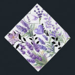 Lavender Love Mascota Bandana<br><div class="desc">Un elegante collage acuático con lavanda floreciente, hojas delicadas y un acento cardíaco brillante. Los tonos morados suaves y el aspecto pintado a mano evocan sentimientos de calma y la tranquilidad de la naturaleza. Perfecto para los amantes de las flores, los amantes de la lavanda y todo aquel que se...</div>