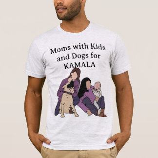 Lavender - Mamá niña y perro por camiseta Kamala
