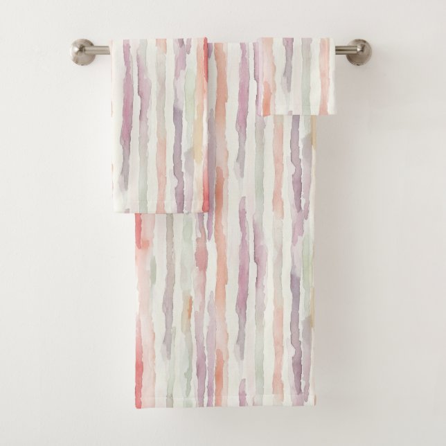 Lavender Melon Pink White Stripes (In situ)