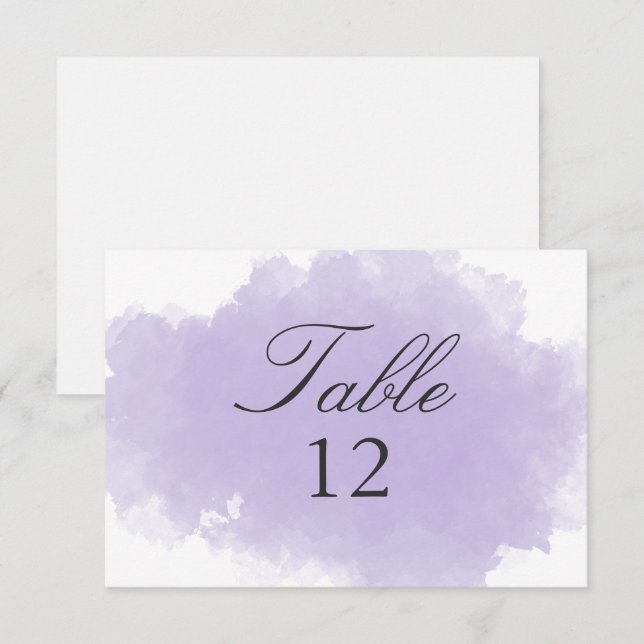 Lavender Mist | Tarjeta de número de tabla (Anverso / Reverso)