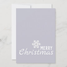 Lavender Navidades grises tarjeta Snowflake blanco