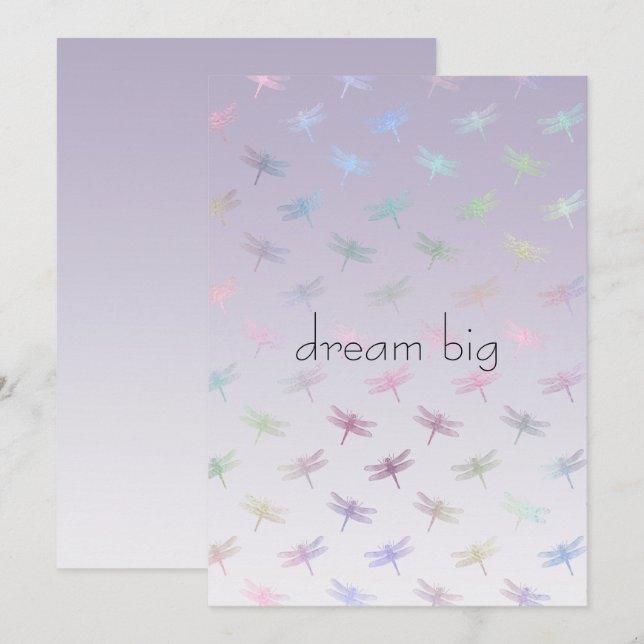 Lavender Ombre Rainbow Dragonflies (Anverso / Reverso)