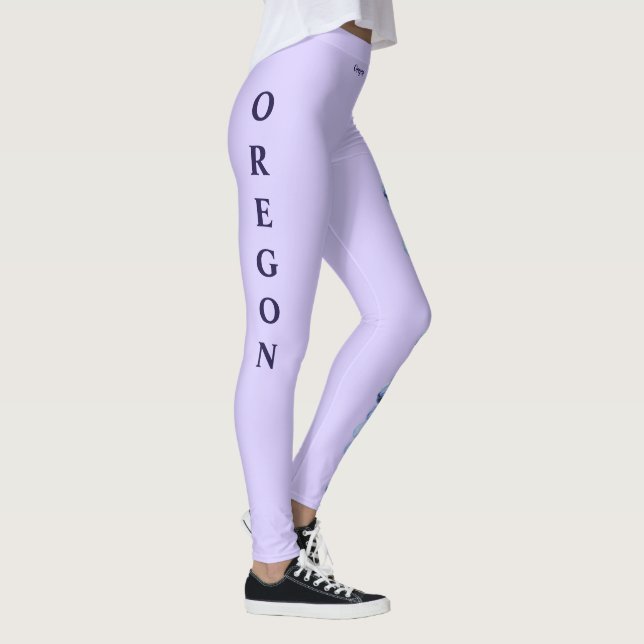 Lavender Oregon State Grape Leggings (Derecha)