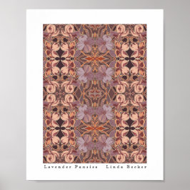 Lavender Pansies Arte Original de Linda Becker
