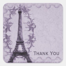 Lavender Paris Grunge Gracias Pegatina