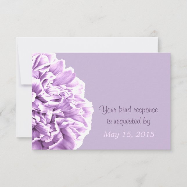 Lavender Peony Wedding RSVP (Anverso)