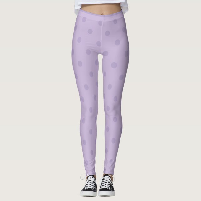 Lavender Polka Dot Leggings (Anverso)