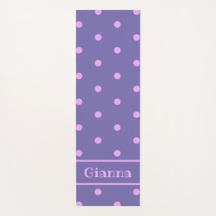 Lavender Polka Dot Yoga Mat