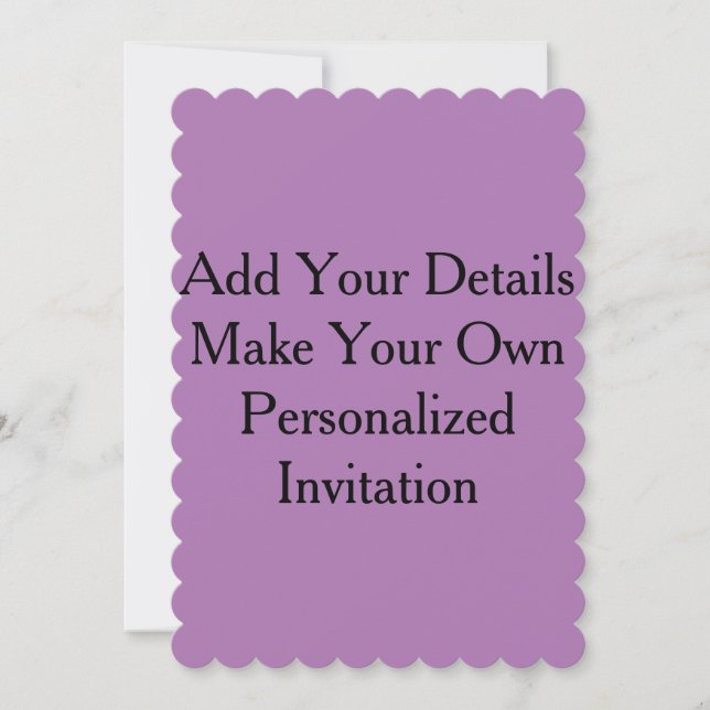 Lavender Purple Crea Tus Propias Invitaciones En B (Anverso)