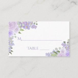 Lavender Purple Floral Elegante Boda Tarjeta de Es