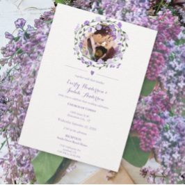 Lavender Purple Peony Floral Wreath Boda