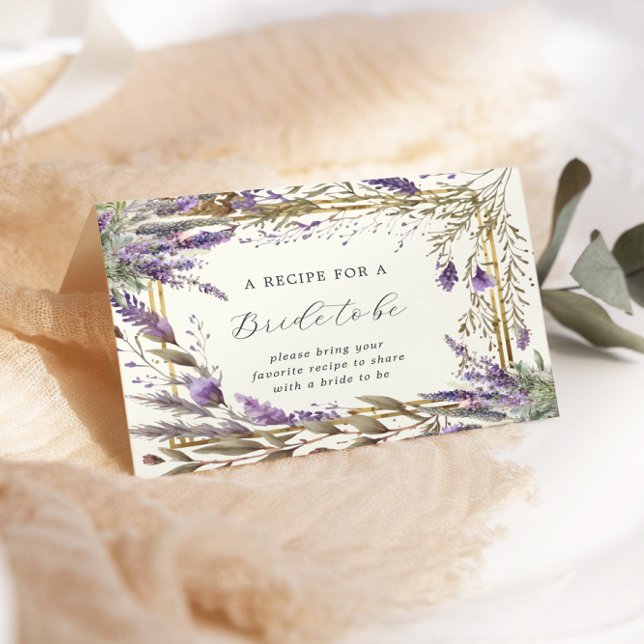 Lavender Regal Floral Bridal Shower Tarjeta de cie (Subido por el creador)