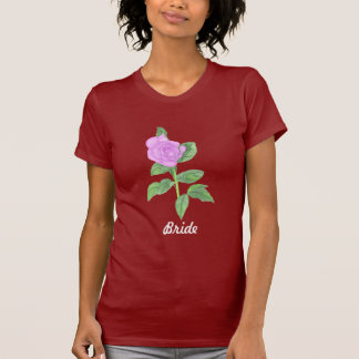 Lavender Rosa pintar camiseta de novia