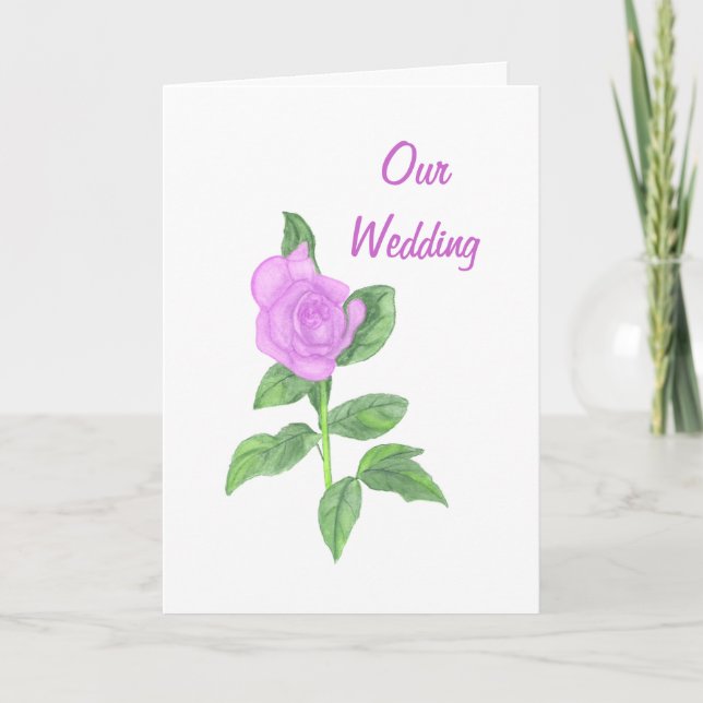 Lavender Rose, Nuestras Cartas De Invitaciones De  (Anverso)