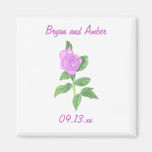 Lavender Rose salve los imanes de la boda de la fe