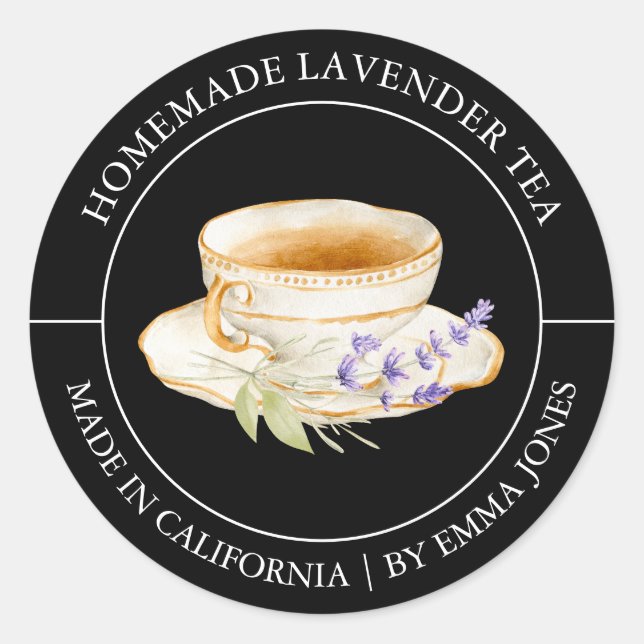 Lavender Tea Etiqueta moderna (Anverso)