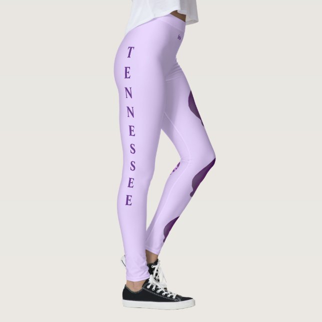 Lavender Tennessee Iris State Flower Leggings (Derecha)