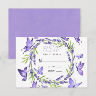 Lavender Wisteria & Butterflies Wedding RSVP
