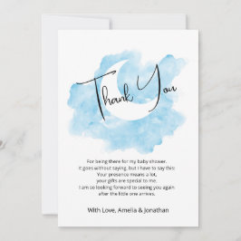 Lávese acuarela Celestial Tarjeta de agradecimient