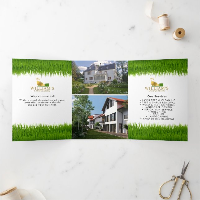 Lawn Mowing Cutting Services Gold Lawn 3 Folleto (Interior)