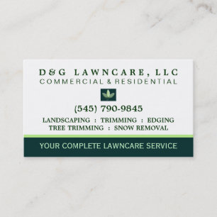 Lawncare o ajardinar la tarjeta de visita cuadrada