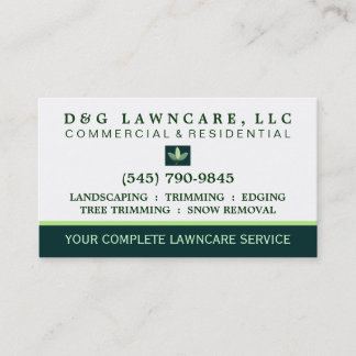 Lawncare o ajardinar la tarjeta de visita cuadrada