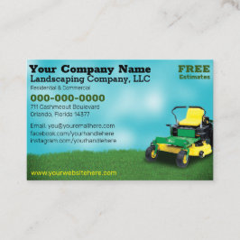 Lawncare que ajardina la tarjeta de visita del